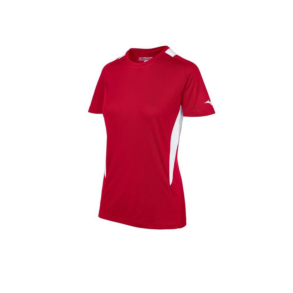 Damske Dresy Mizuno Crew Neck Softball Červené/Biele Vypredaj MAZT48103